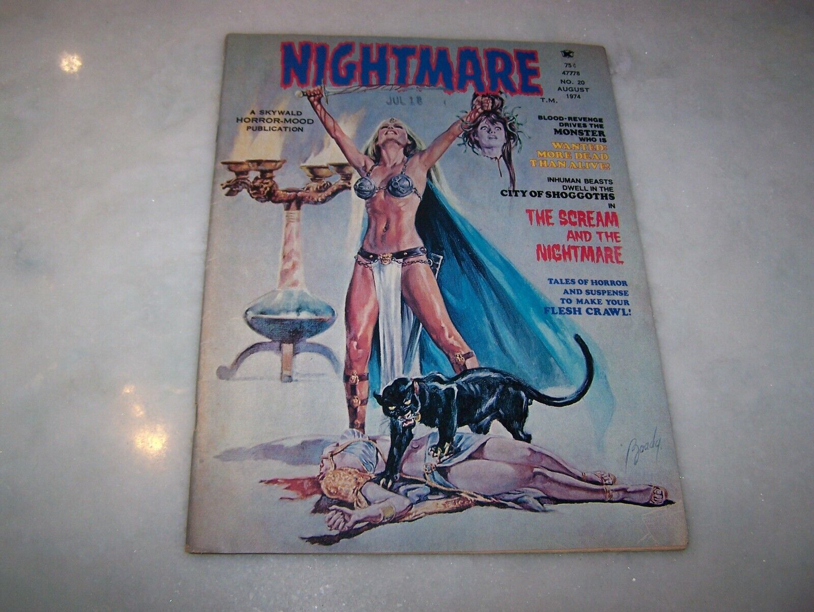 Nightmare#20 1974 SKYWALD HORROR MAGAZINE FIRST JOHN BYRNE ART