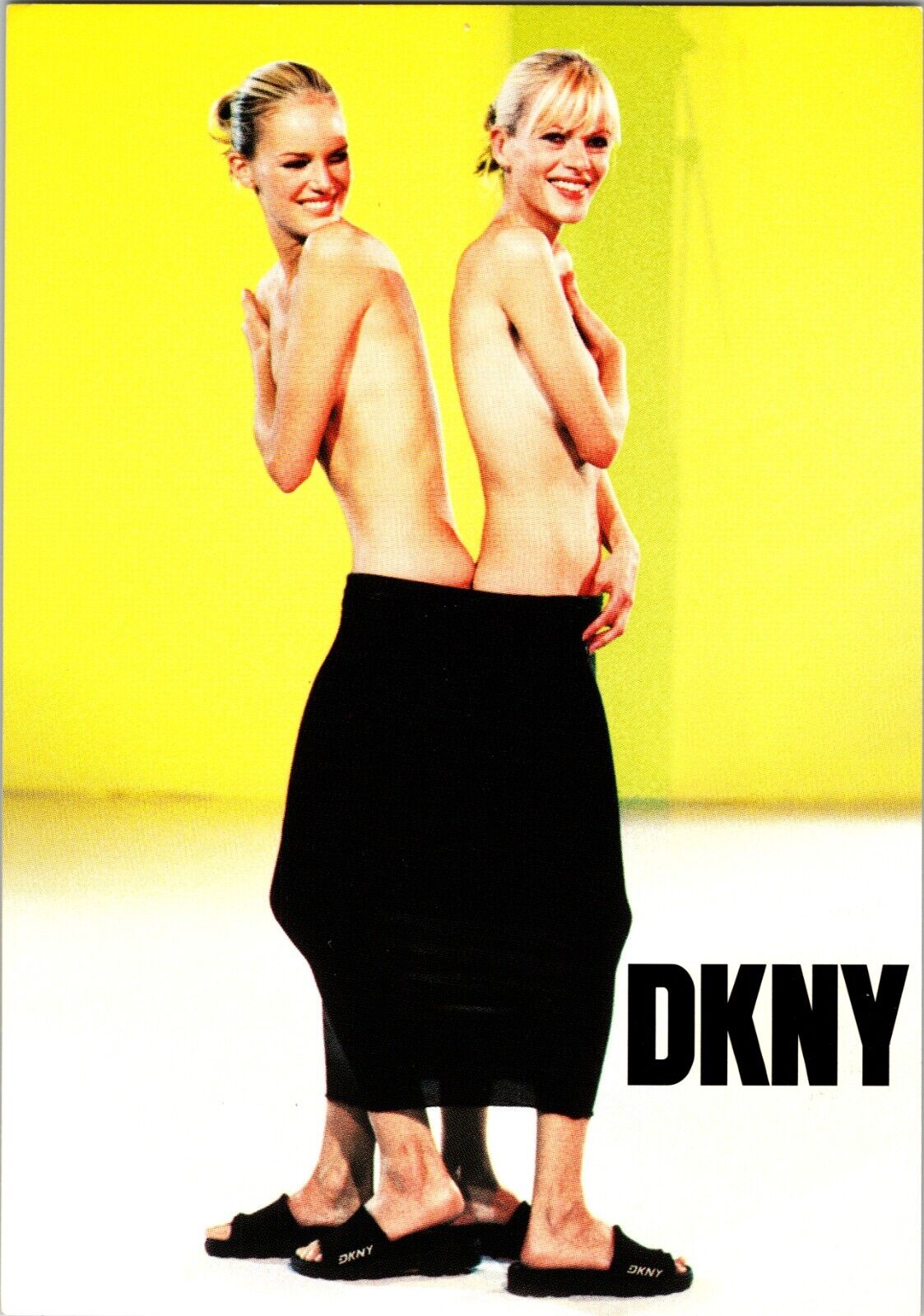 Postcard DKNY Advertising Donna Karan Company Ad Card New York City Topless