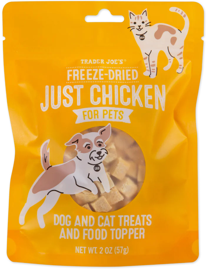 2X Packs Trader Joe’s Freeze Dried Just Chicken For Pets Dog & Cat Treats 2oz ea