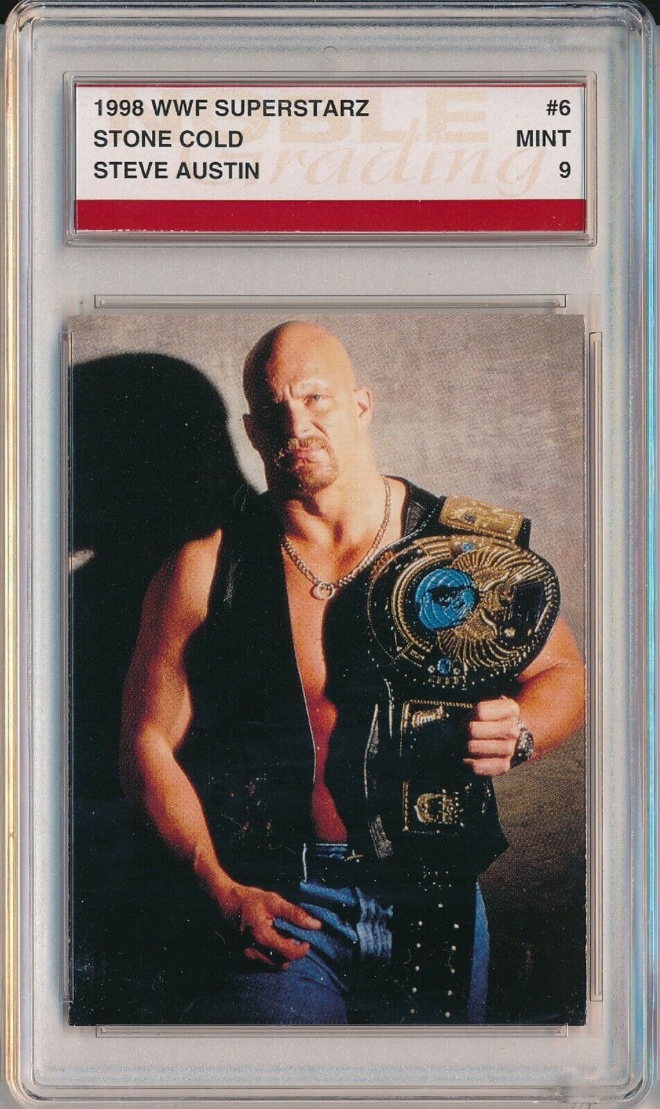 1998 DuoCards WWF Superstarz Stone Cold Steve Austin # 6 Noble Grading Mint 9