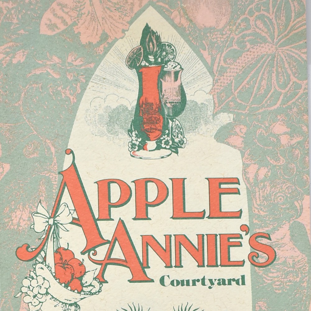 1996 Apple Annie's Courtyard Restaurant Menu Church Street Station Orlando FL 1996 Apple Annie's Courtyard Restaurant Menu Church Street Station Orlando FL