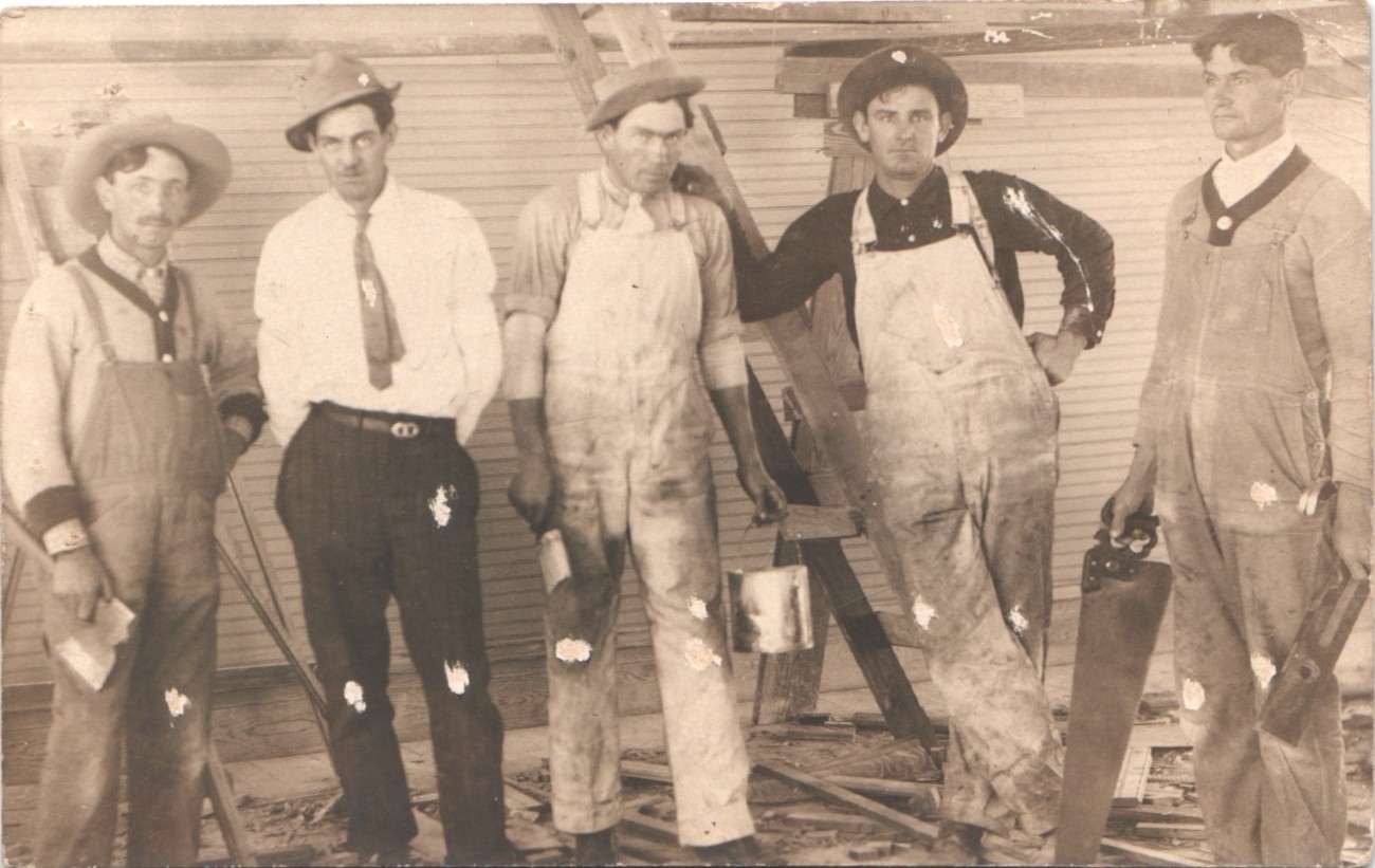 PAINT CREW c1910 garden city tx real photo postcard rppc texas occupation PAINT CREW c1910 garden city tx real photo postcard rppc texas occupation