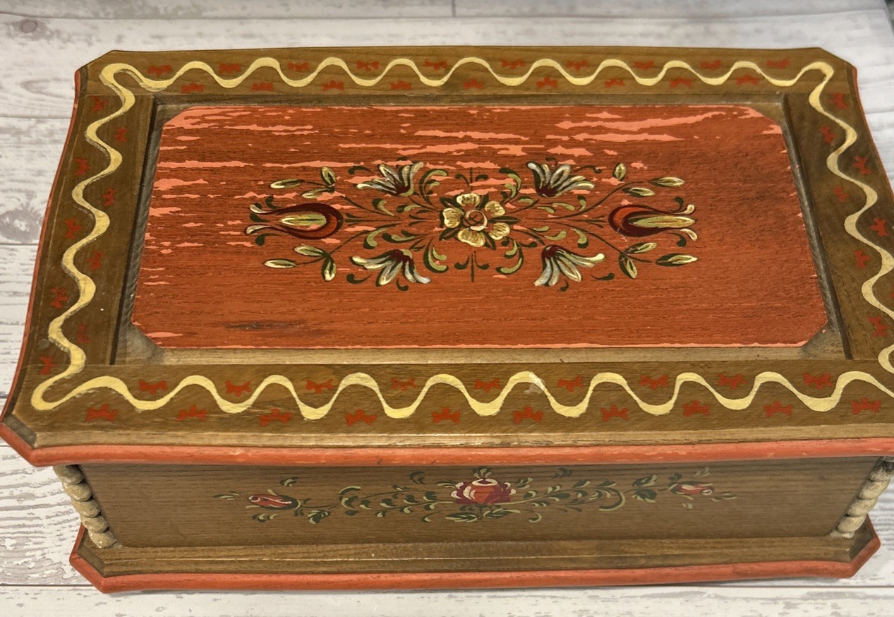 Vintage ANRI Jewelry Music Box Reuge Swiss Movement NOT PLAYING For Repair IT