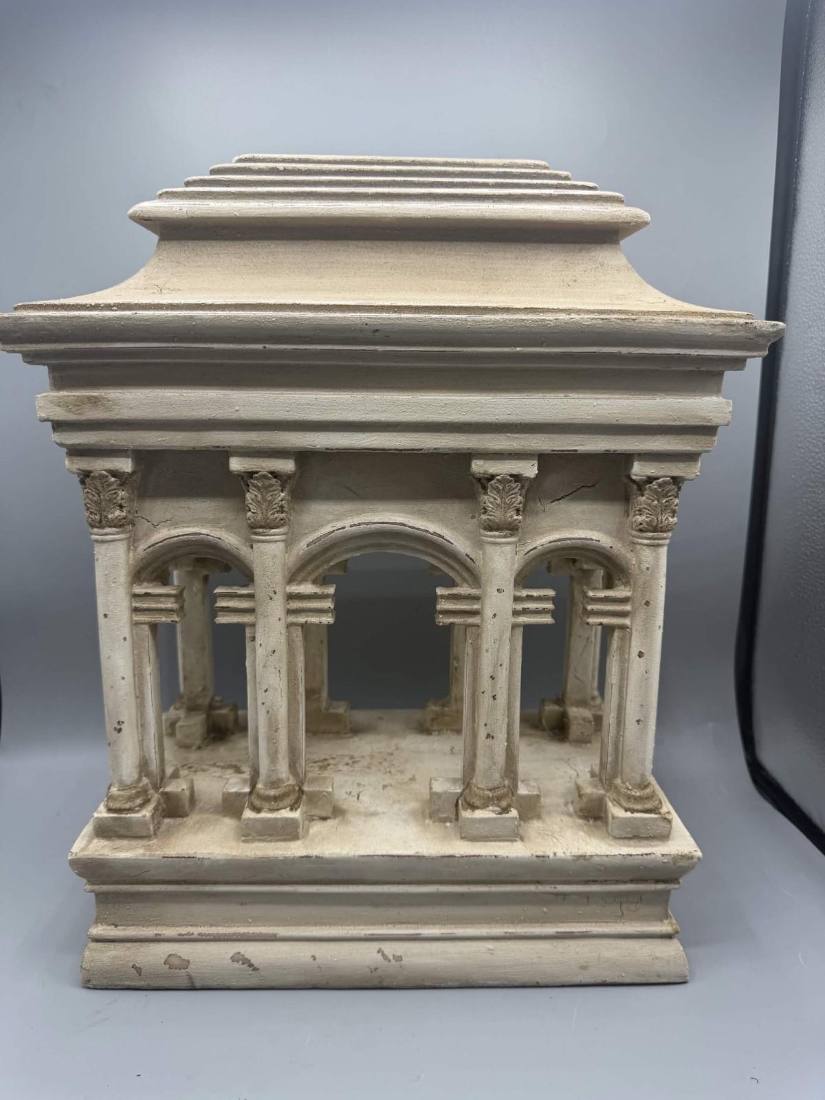 VTG Italian Grand Tour Architectural Faux Marble Roman Temple Portico VTG Italian Grand Tour Architectural Faux Marble Roman Temple Portico