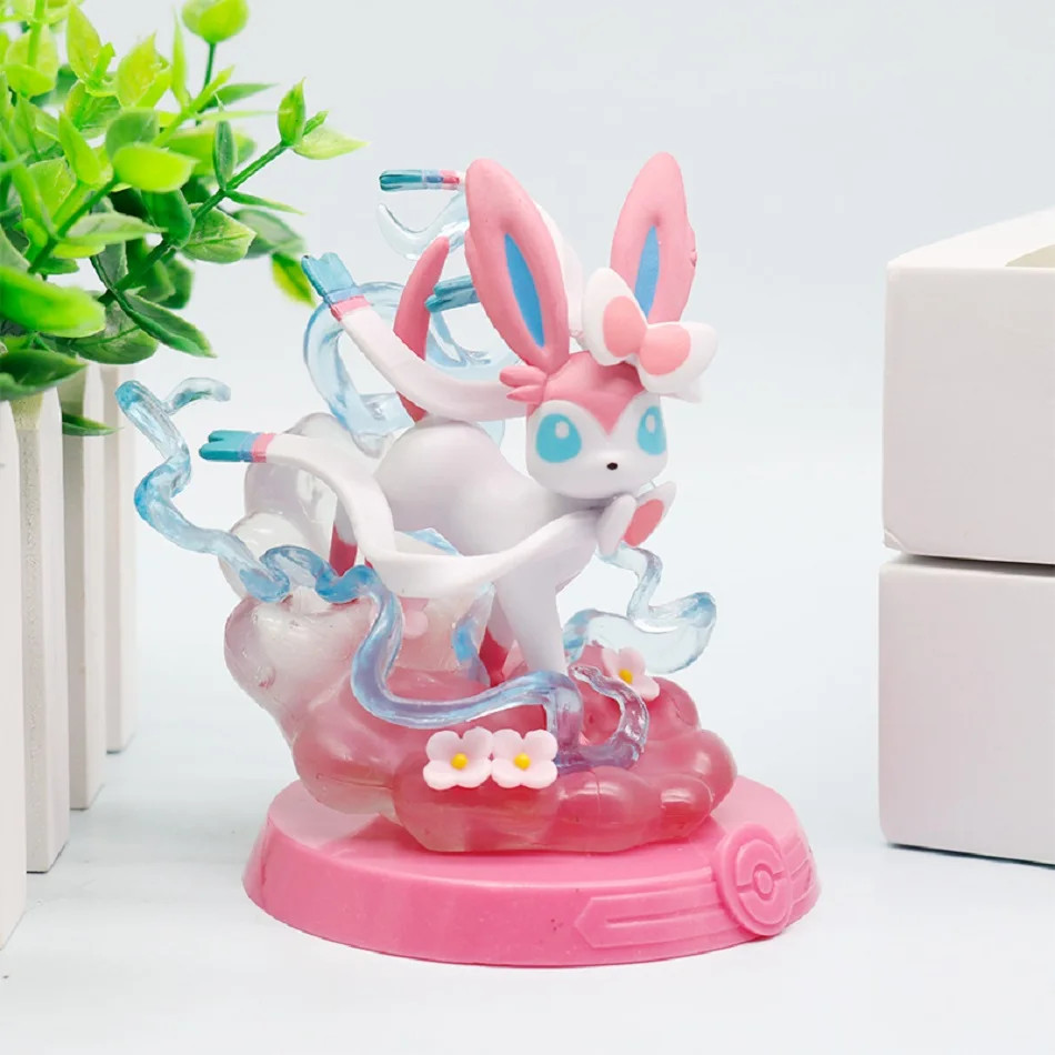 pokemon Sylveon Figure Anime Desktop Collectible Display Model