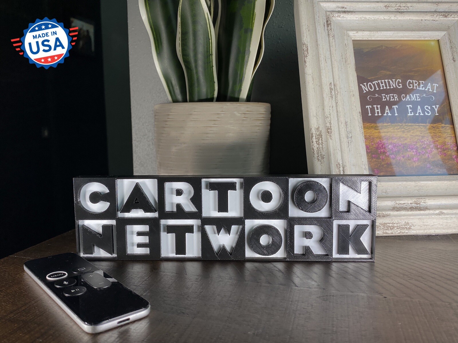 Cartoon Network Logo Sign Retro 90s Cartoon Room Shelf Decor