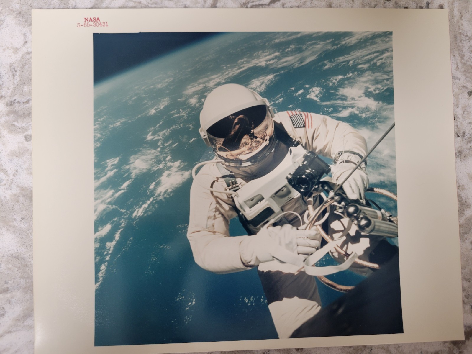 1965 NASA Gemini IV Ed White First Spacewalk S-65-30431 Red Number Kodak 8x10 1965 NASA Gemini IV Ed White First Spacewalk S-65-30431 Red Number Kodak 8x10