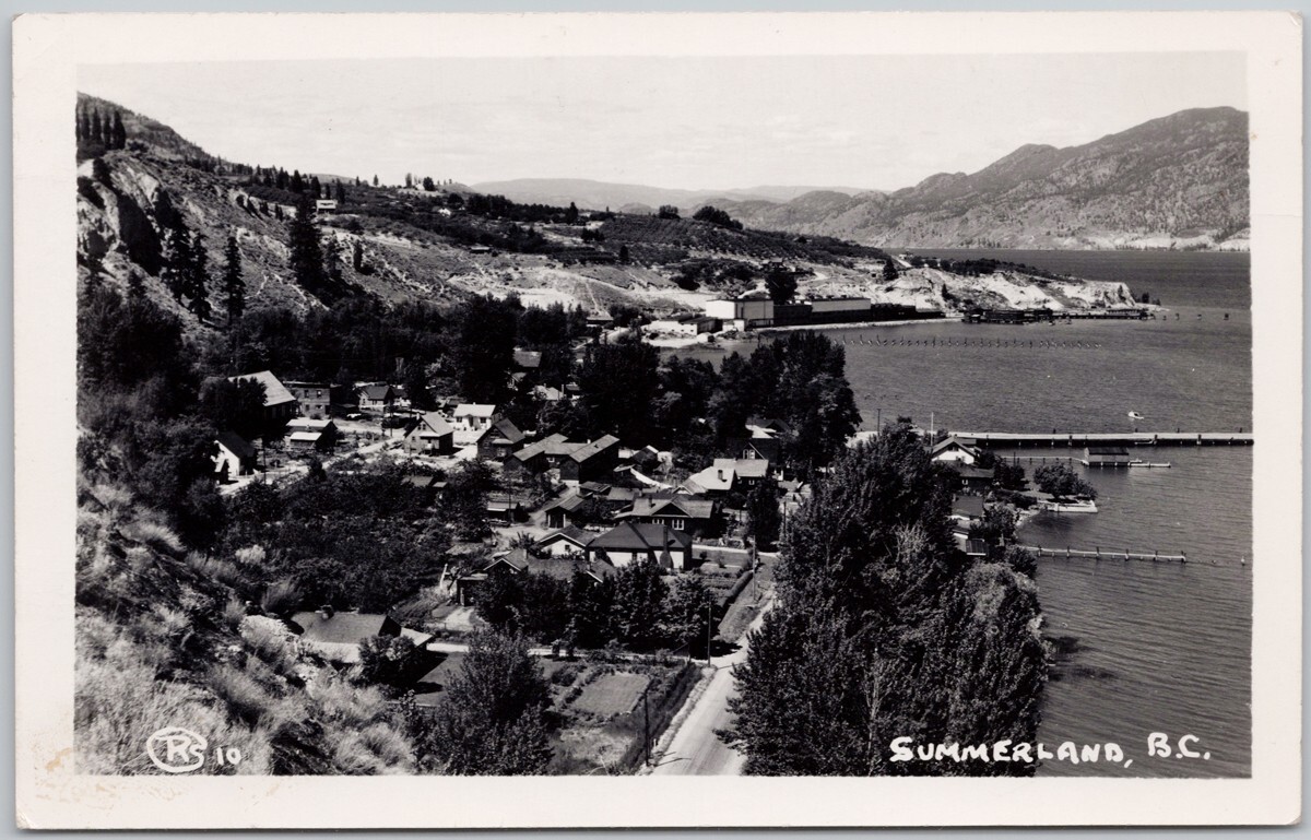 Summerland BC British Columbia Okanagan Birdseye Unused RPPC Postcard L1