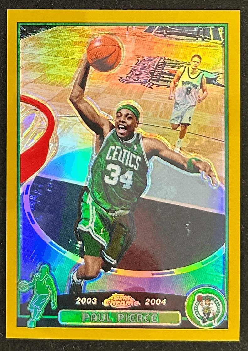 PAUL PIERCE 2003-04 Topps Chrome Gold Refractor 16/99