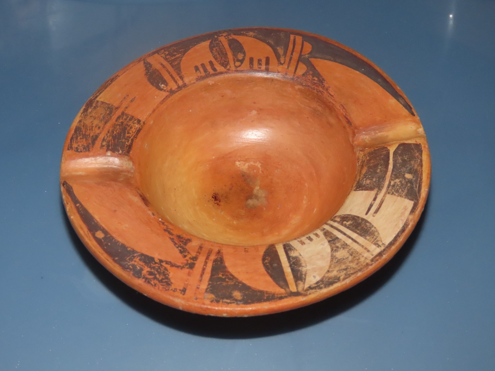 c.1950 ASHTRAY HOPI INDIAN POTTERY SIGNED FLORENCE CHOYOU EAGLE CLAN 5 c.1950 ASHTRAY HOPI INDIAN POTTERY SIGNED FLORENCE CHOYOU EAGLE CLAN 5