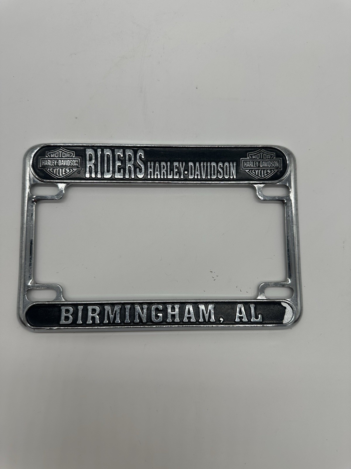 Riders Harley Davidson Motorcycle Metal License Plate Birmingham AL