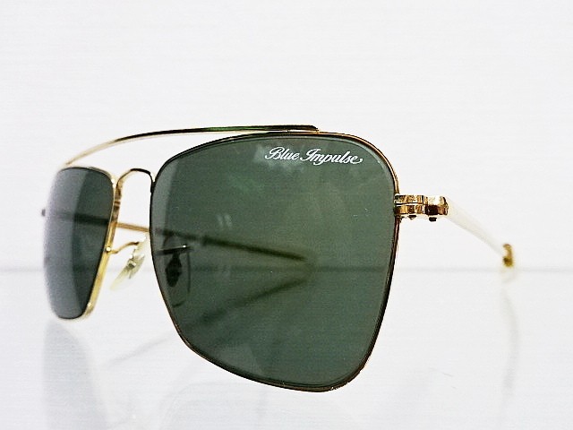 Blue Impulse B&L Ray-Ban Echelon Pilot Straight Temple Bausch & Lomb W1349 USA Blue Impulse B&L Ray-Ban Echelon Pilot Straight Temple Bausch & Lomb W1349 USA
