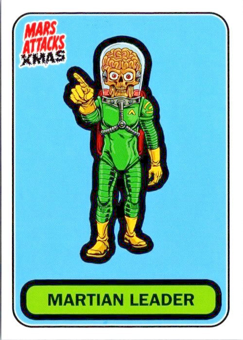 Martian Leader - Blue Background 2026 Mars Attacks Christmas X Topps Fun Card Martian Leader - Blue Background 2026 Mars Attacks Christmas X Topps Fun Card