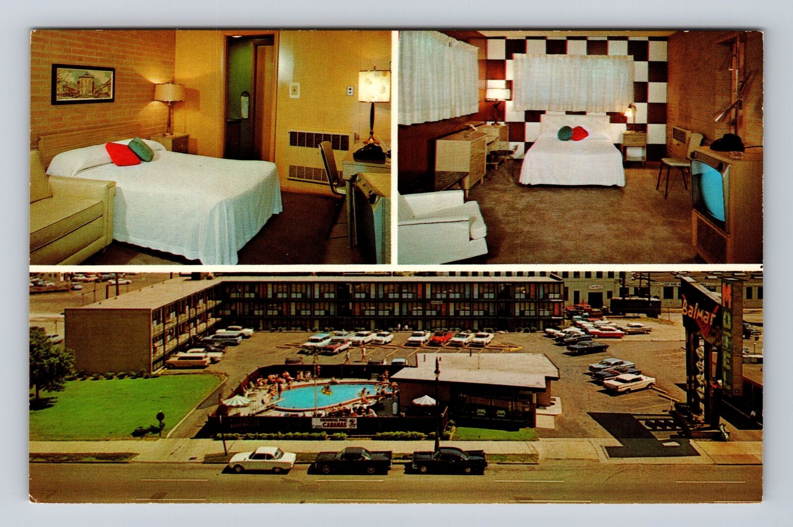 Detroit MI-Michigan, Balmat Motel, Advertising, Antique Vintage Postcard