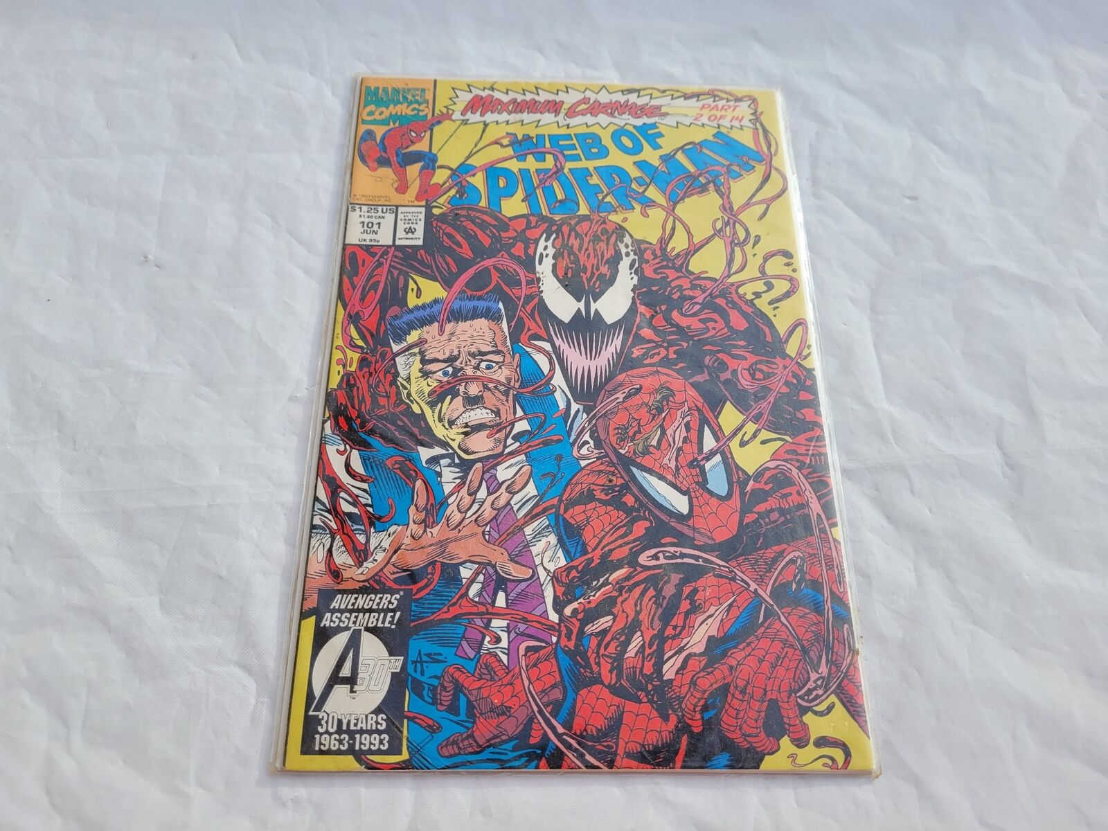 1993 Web of Spider Man 101 Marvel Maximum Carnage Part 2 of 14
