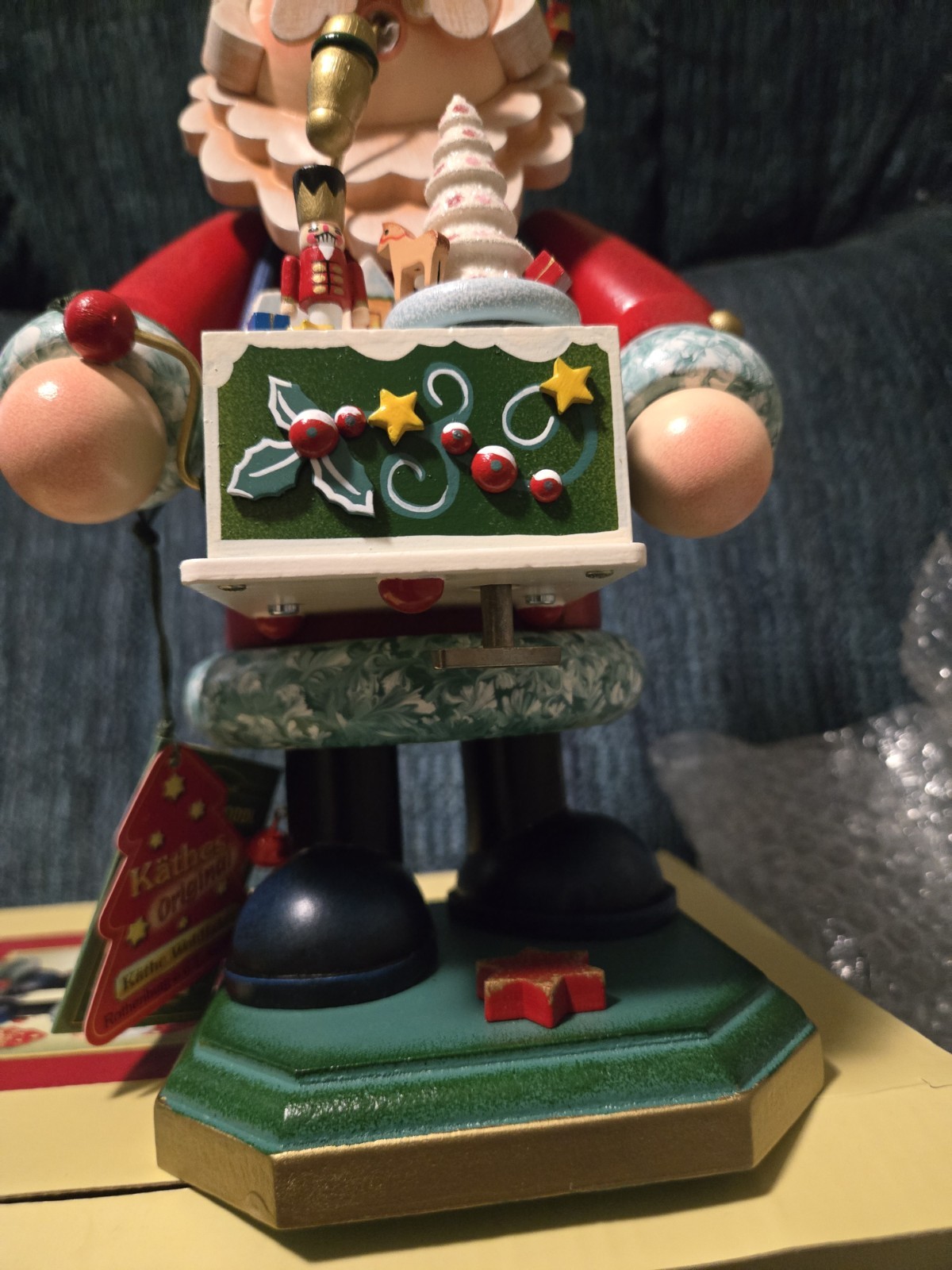 Käthe Wohlfahrt HolzKnoddl Santa Music Box Incense Smoker Käthe Wohlfahrt HolzKnoddl Santa Music Box Incense Smoker