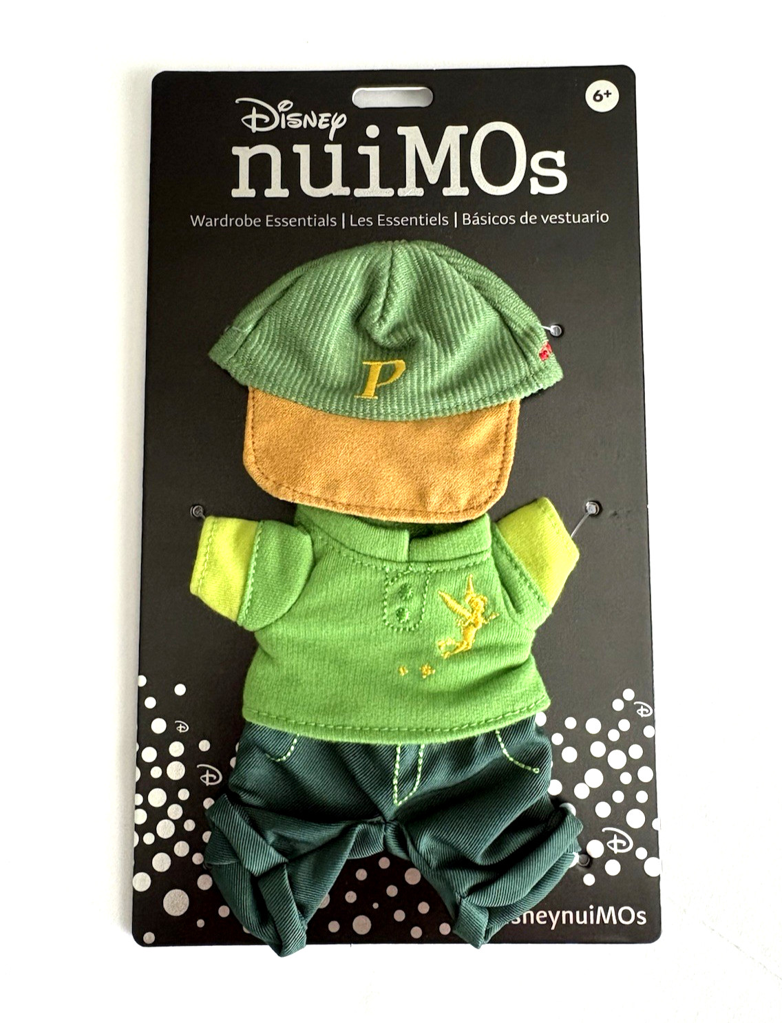 Disney Park nuiMOs Peter Pan Tinkerbell  3 Piece Green Outfit New