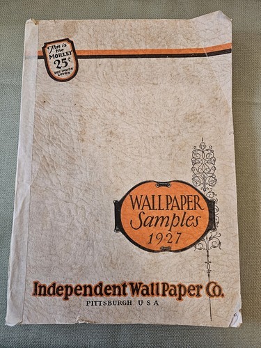 Rare 1927 Antique Wallpaper Sample Book 69 Pages Beautiful Ephemera
