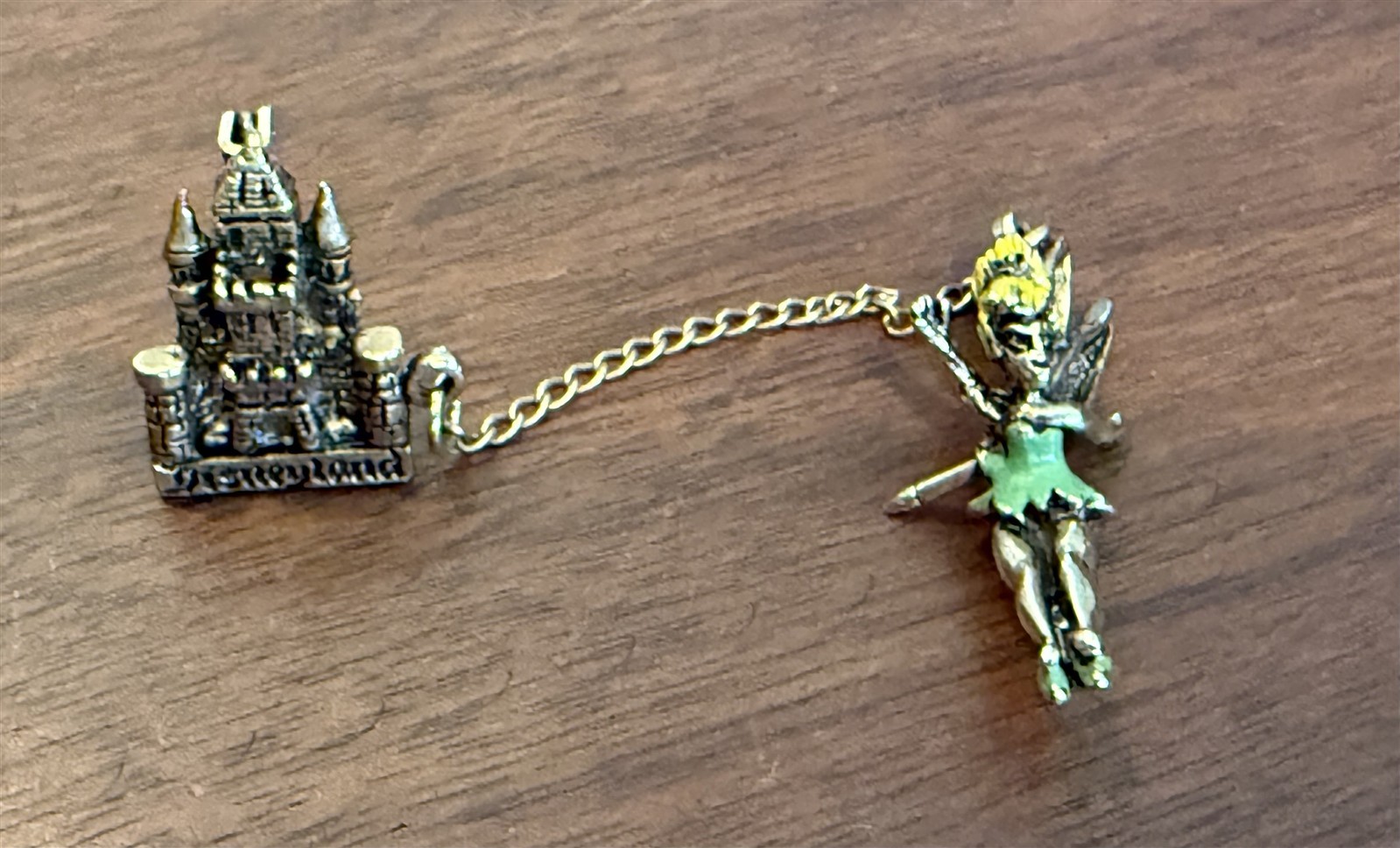 Vintage Disneyland WDP TINKER BELL & CASTLE Enameled Pins / Brooch 60's Vintage Disneyland WDP TINKER BELL & CASTLE Enameled Pins / Brooch 60's