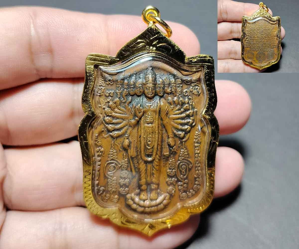 Thai Vishnu Amulet Pendant, Ramayana Yantra Talisman Thai Vishnu Amulet Pendant, Ramayana Yantra Talisman