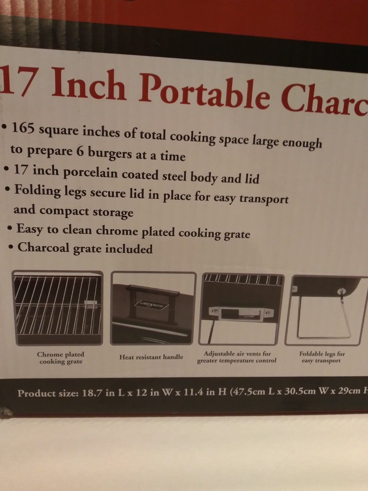 Grill Smith 17” Inch Portable Charcoal Grill Grill Smith 17” Inch Portable Charcoal Grill