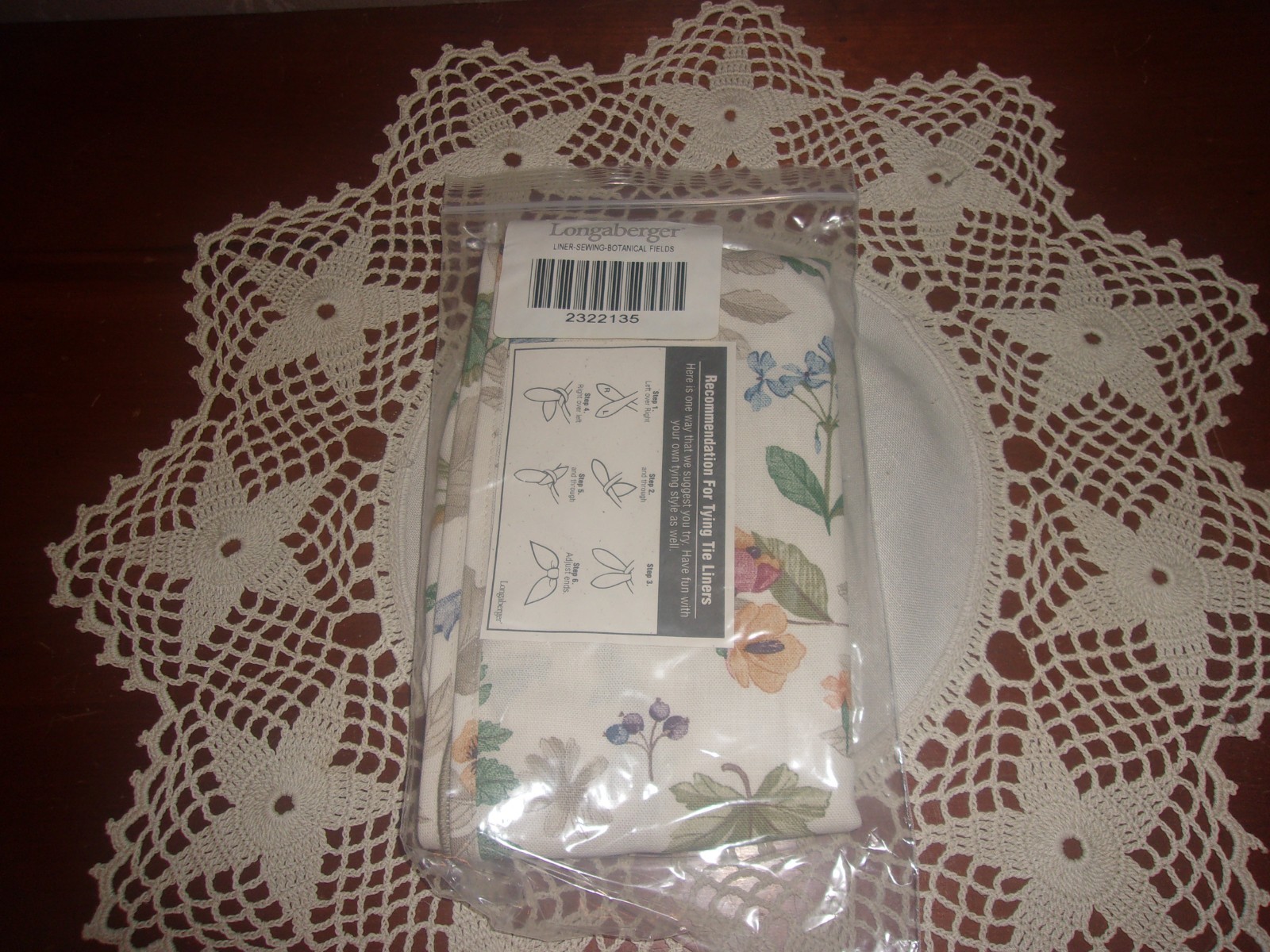 Longaberger Hostess Round Sewing Basket Liner - Botanical Fields Longaberger Hostess Round Sewing Basket Liner - Botanical Fields