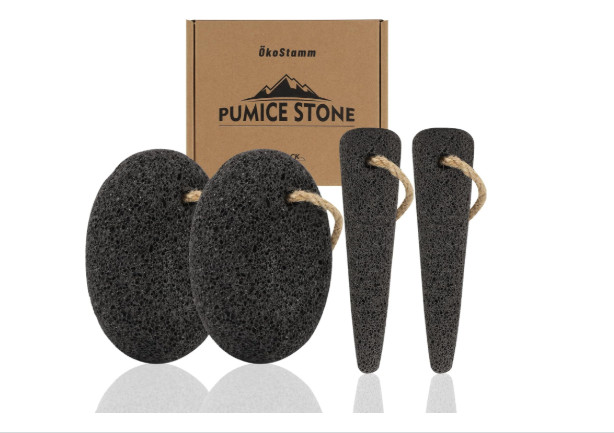 Piedra pómez volcánica natural para pies. Limpia la planta del pie, los bordes Piedra pómez volcánica natural para pies. Limpia la planta del pie, los bordes