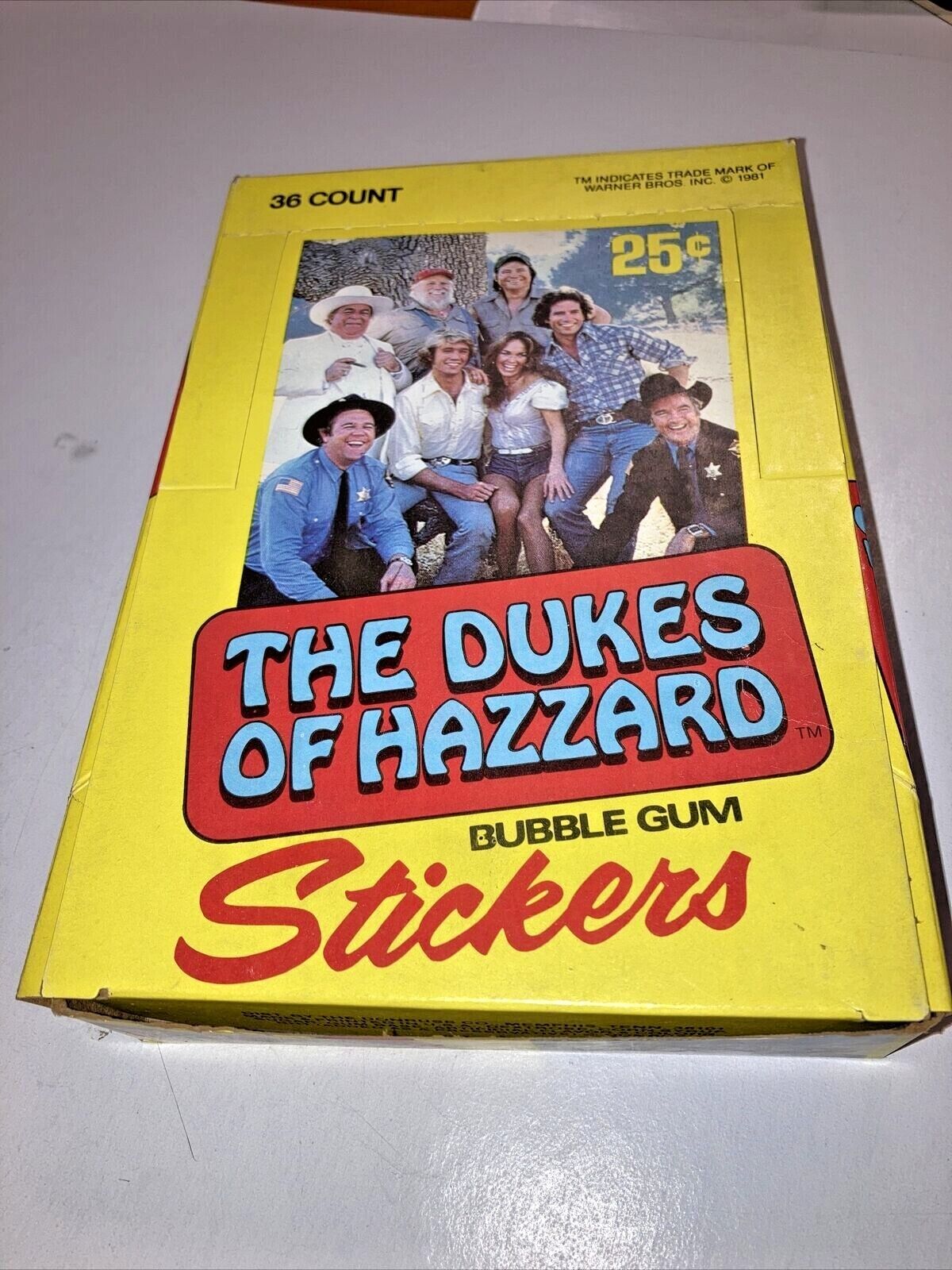 1981 Dukes Of Hazzard Stickers Empty Display Box No Cards