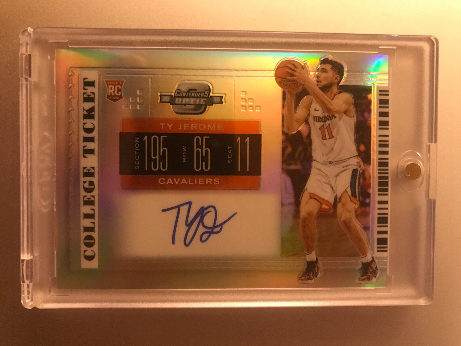 2019-20 Contenders Draft Picks Ty Jerome College Ticket Optic Autograph