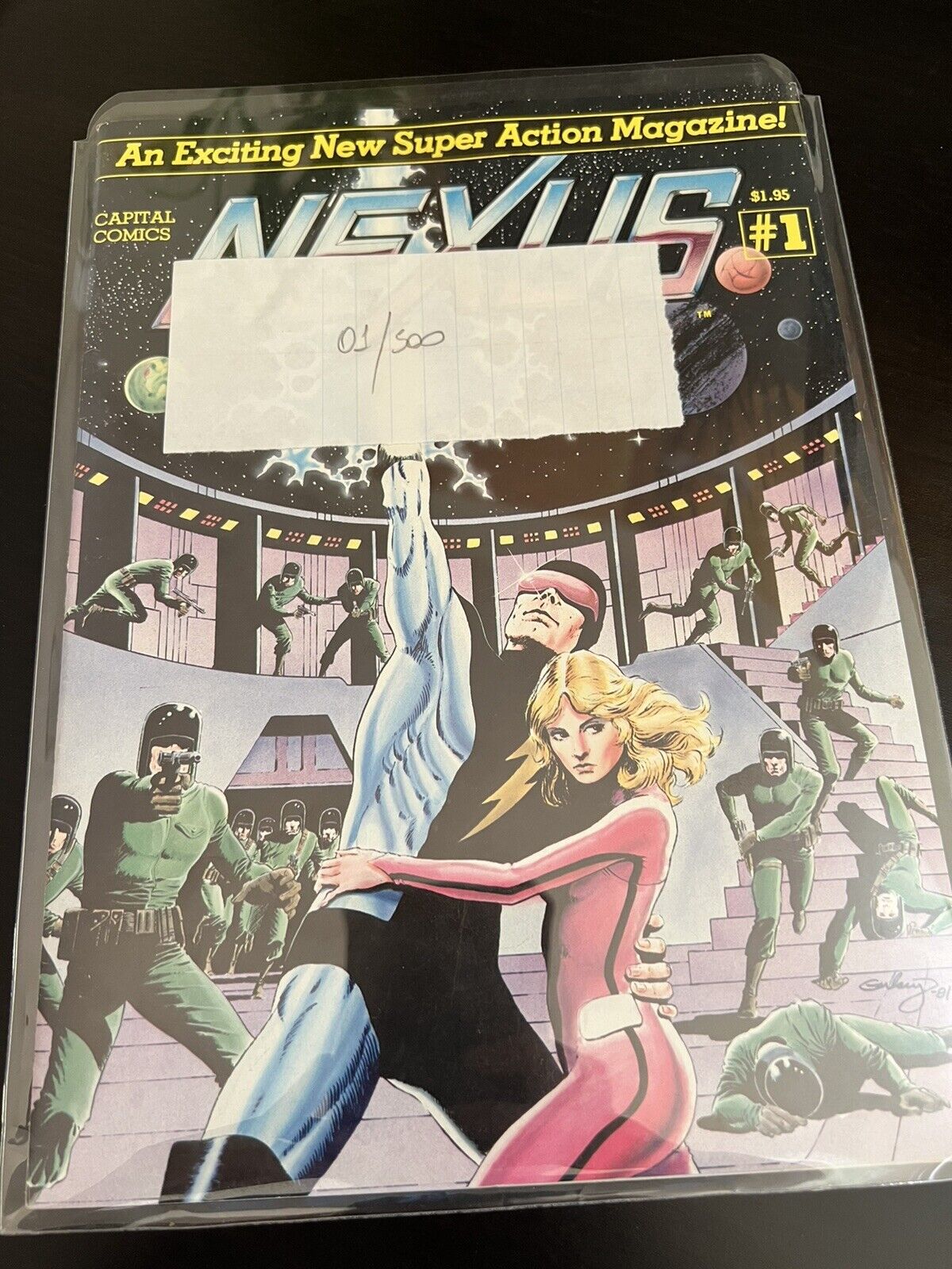 Nexus #1 (Capital Comics 1981) Mike Baron & Steve Rude 1st App Nexus (1x) SIGNED