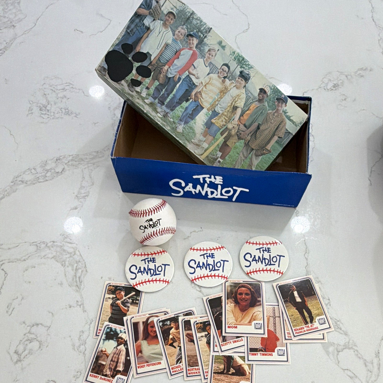 The Sandlot Movie Premiere Promotional Lot Baseball Cards Buttons Box Movie