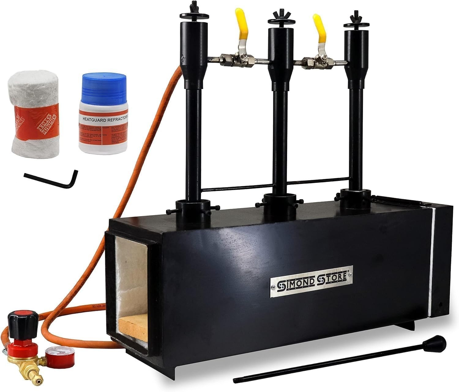Portable Propane Blacksmith Forge Triple Burner, 2600F Rated - Rectangle Shape Portable Propane Blacksmith Forge Triple Burner, 2600F Rated - Rectangle Shape