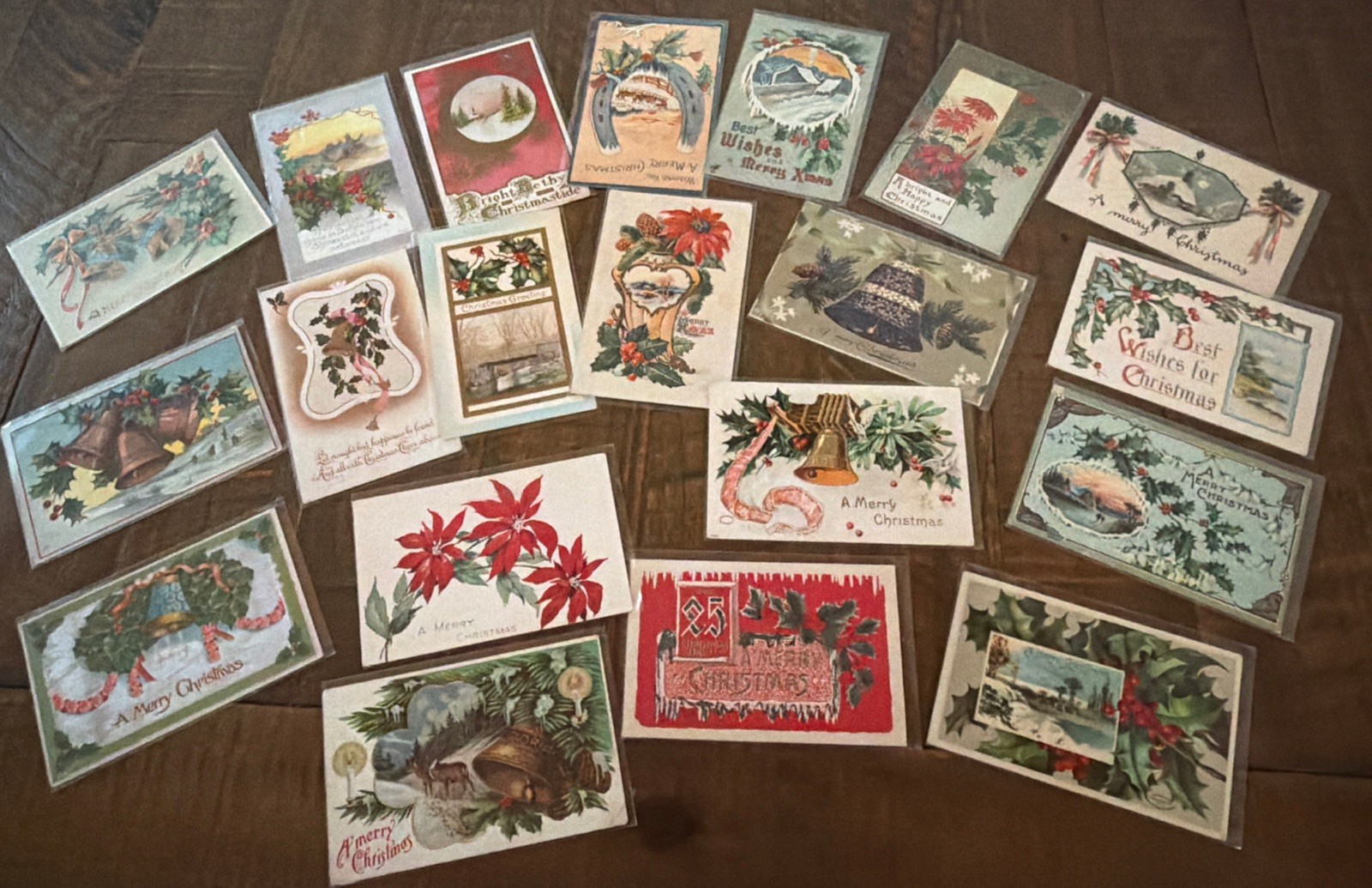 Lot of 20 ~Vintage Antique ~Christmas Postcards~Early 1900\'s~ in Sleeves~s793 Lot of 20 ~Vintage Antique ~Christmas Postcards~Early 1900\'s~ in Sleeves~s793