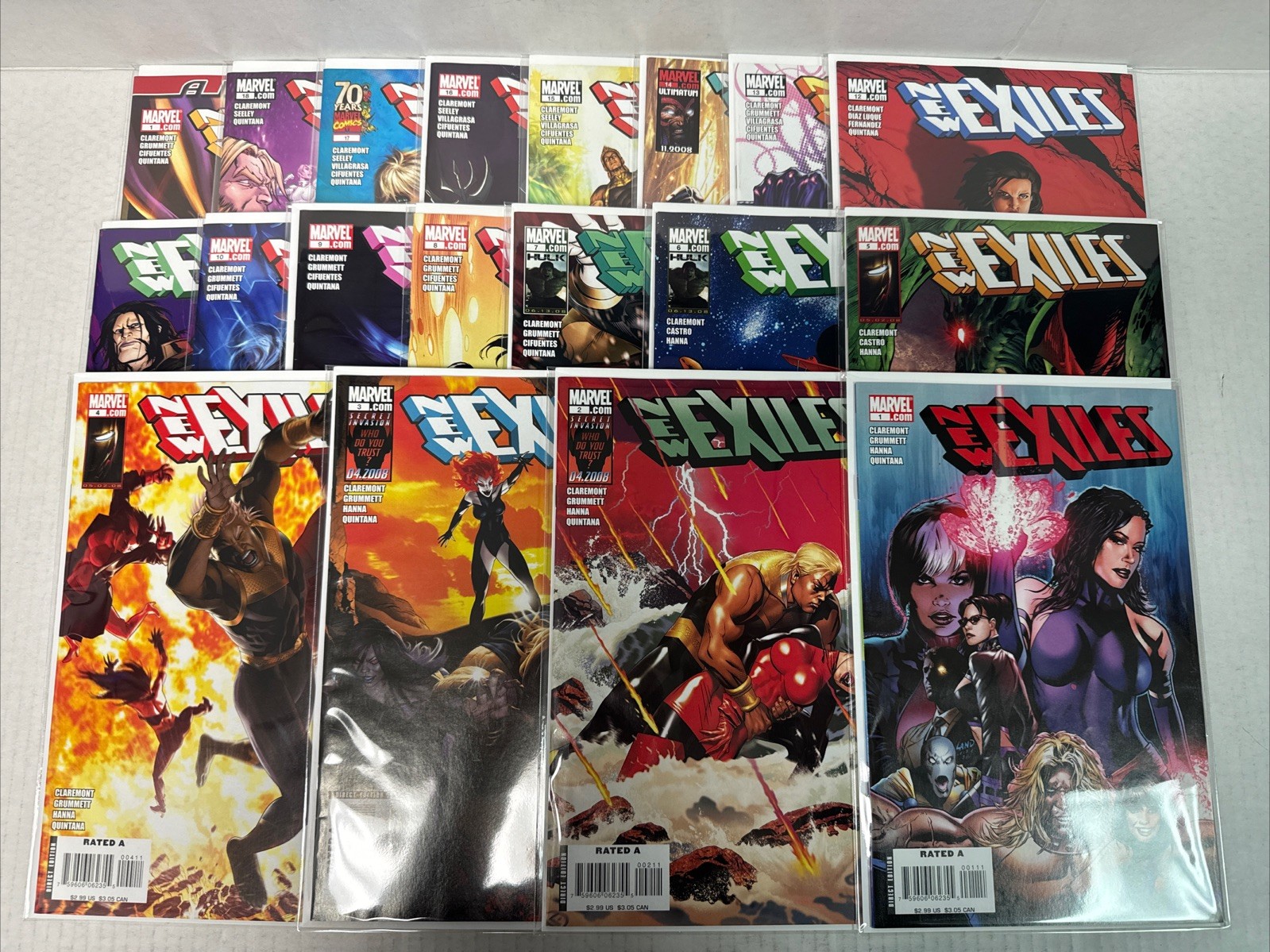 New Exiles #1-18 + Annual Complete Set Marvel Comics 2007 2008
