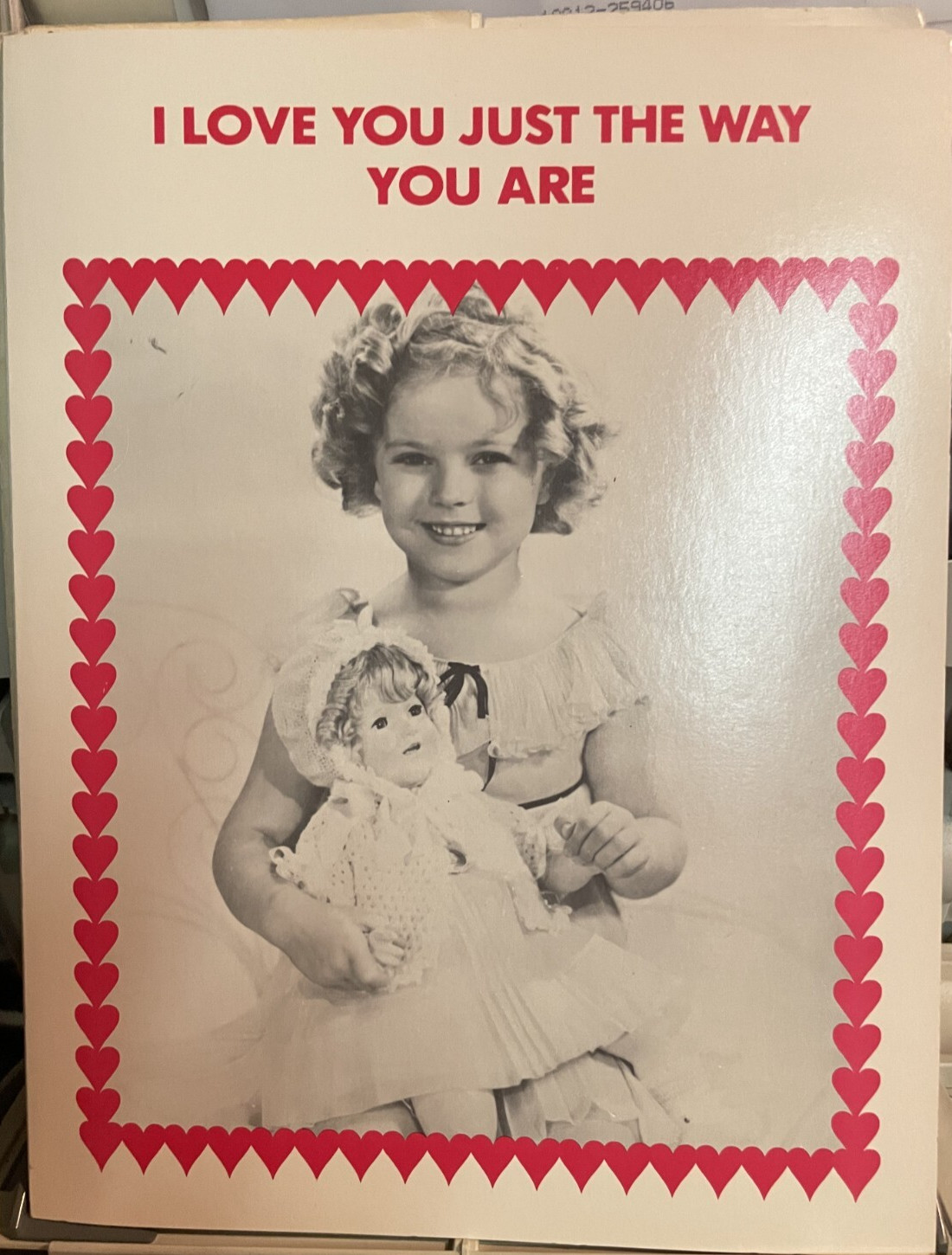 Shirley Temple Valentine's Day Card large 8.5 Shirley Temple Valentine's Day Card large 8.5