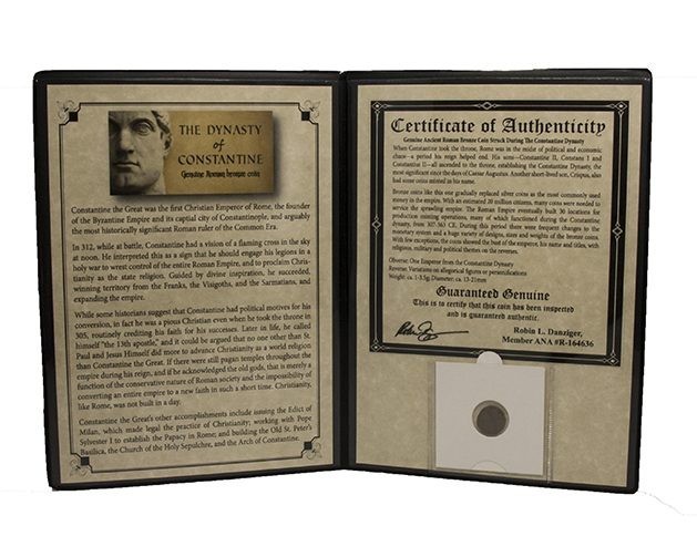 Bronze Coin Dynasty of Constantine Nummus Rome Historical Gift - DELUXE ALBUM