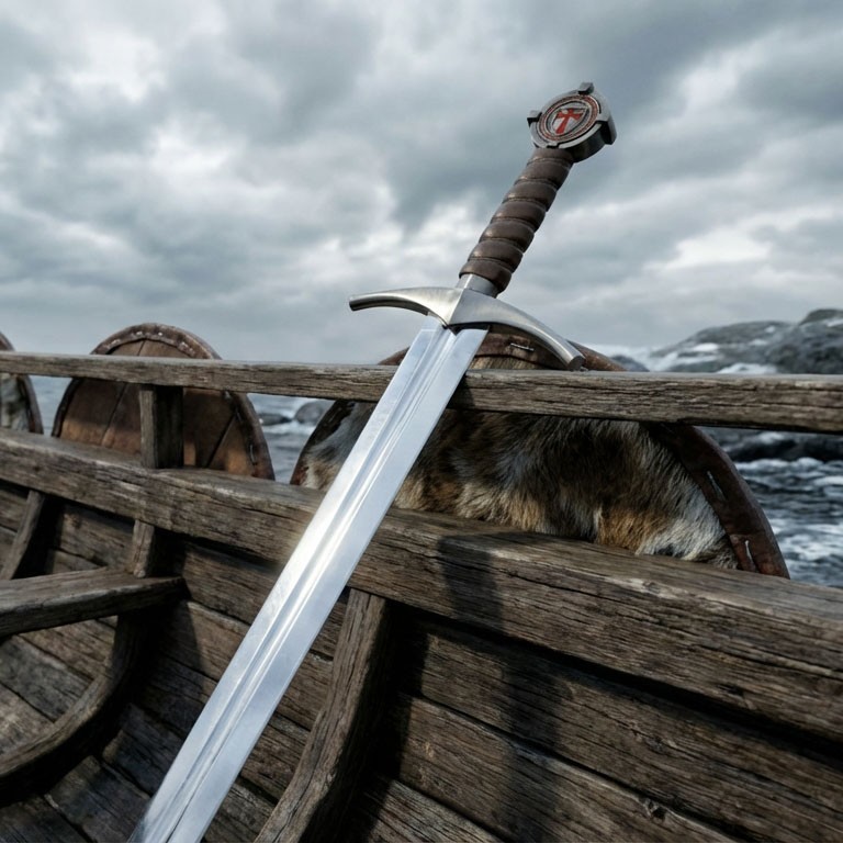 The Accolade Sword of the Knights Templar Faithkeeper- Handmade Medieval Sword