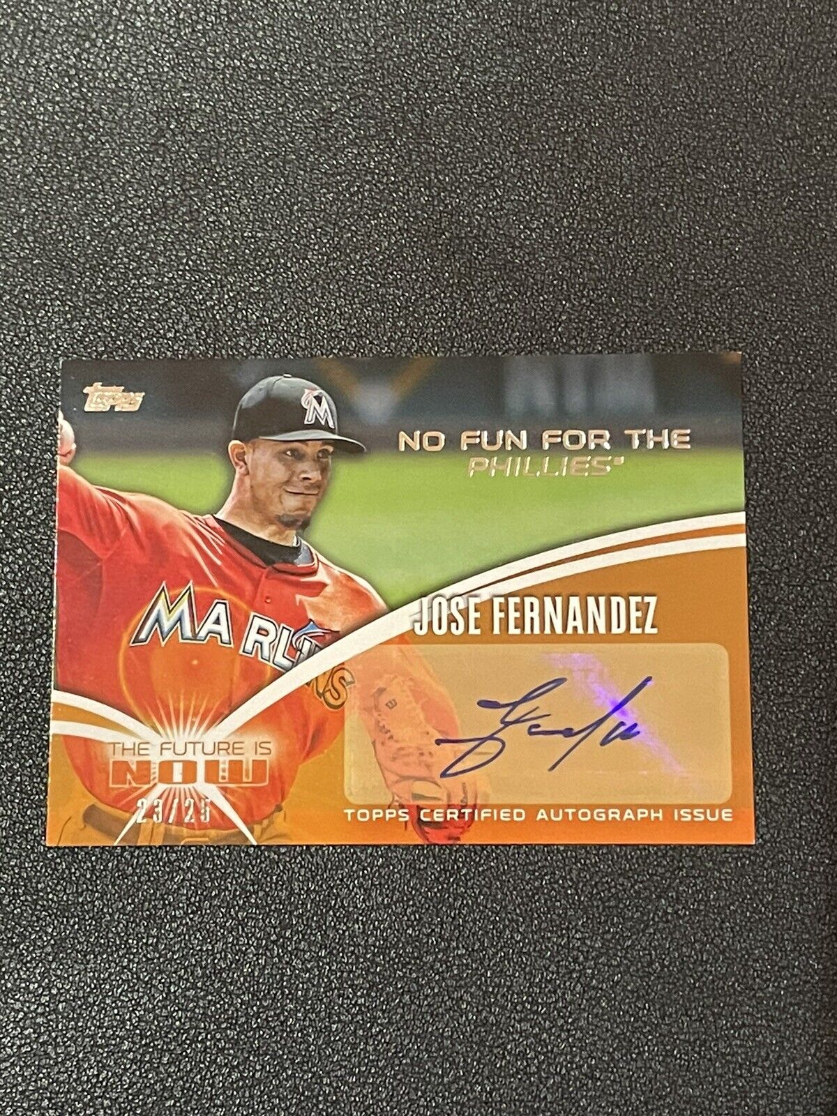 2014 Topps The Future Is Now Jose Fernandez #21 Rookie Auto /25 SSP