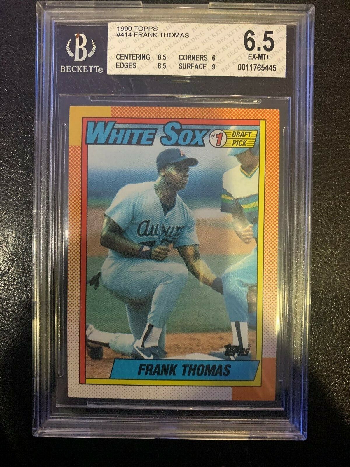 1990 Topps #414 Frank Thomas Graded 6.5