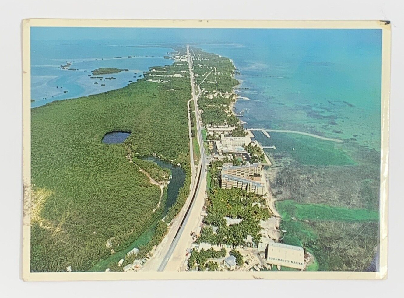 Aerial View of Islamorada Florida Keys Postcard Unposted