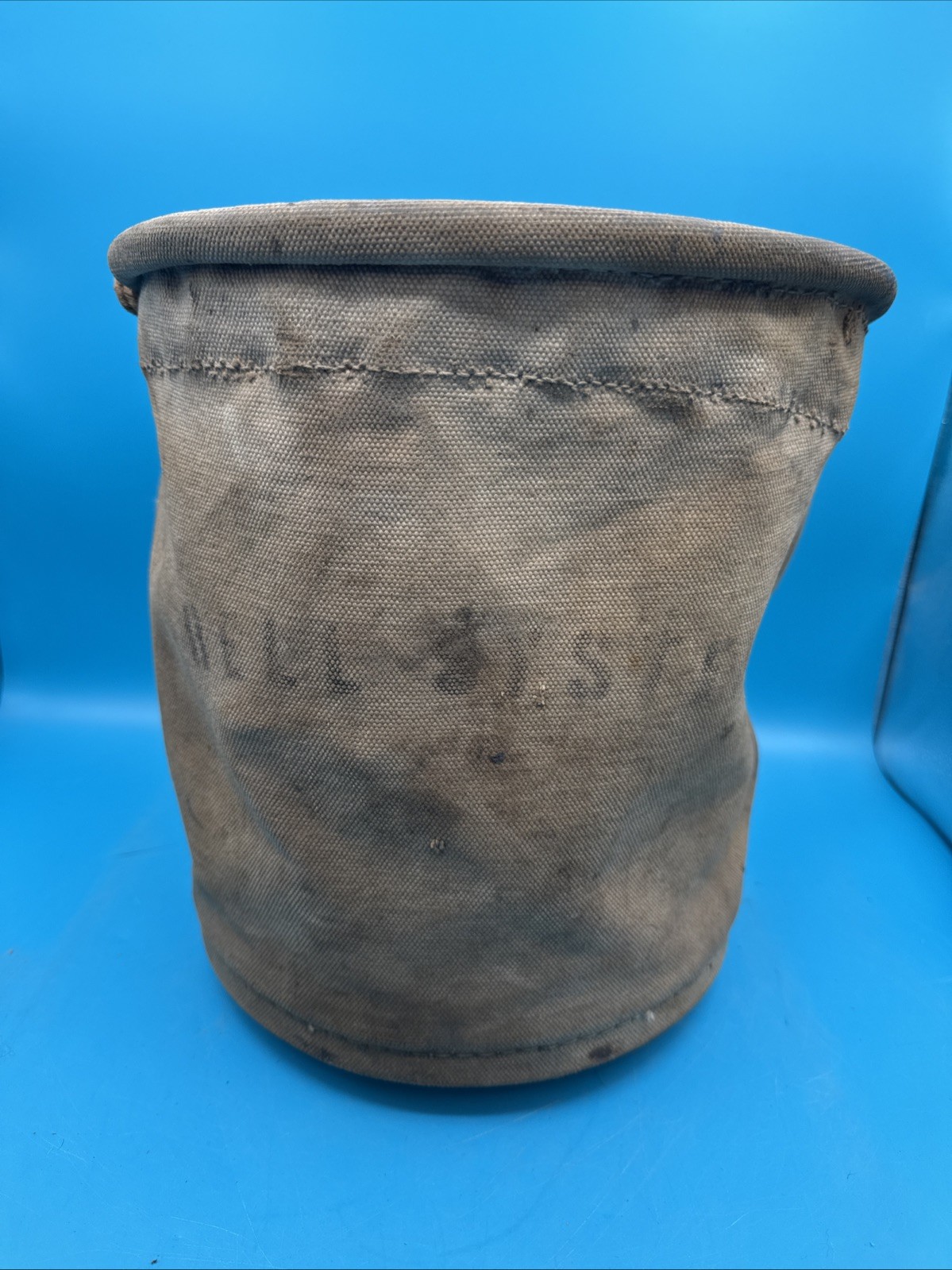 50s? Bell System Rope Handle W/ Clip Lineman Canvas Tool Bucket Bag Foster Corp.