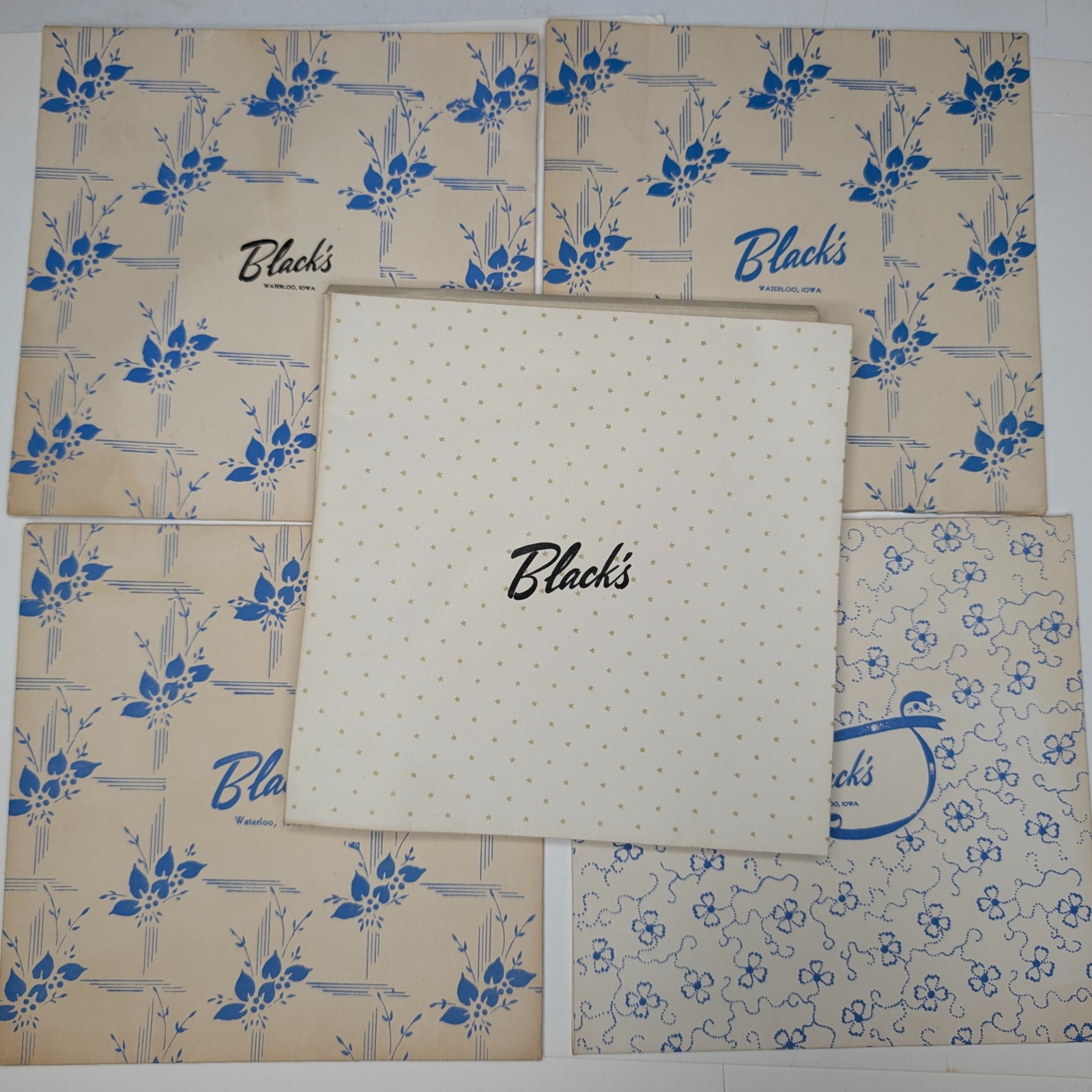x5 LOT Vtg Black\'s Department Store Waterloo Iowa Gift Card Folder Ephemera IA x5 LOT Vtg Black\'s Department Store Waterloo Iowa Gift Card Folder Ephemera IA