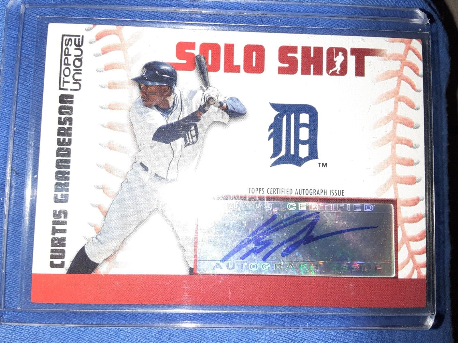 2009 Topps Unique Solo Shot Autographed Card Tigers Curtis Granderson SSA-CG MVP