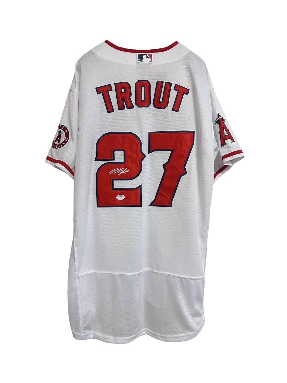 Mike Trout Signed Hand Jersey Los-Angeles Angels Autographed COA