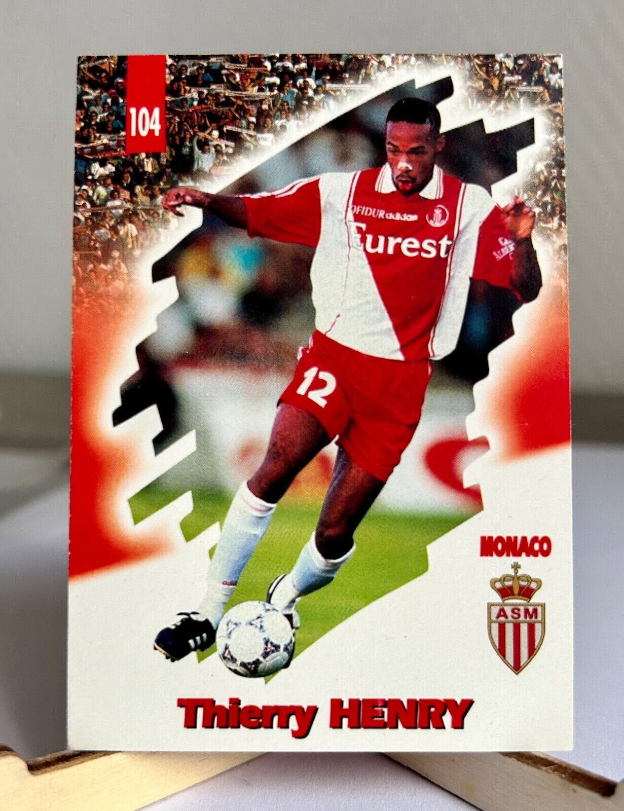 💣 1997-98 Thierry Henry #104 AS Monaco Arsenal Barcelone Panini Foot RARE  RK💣