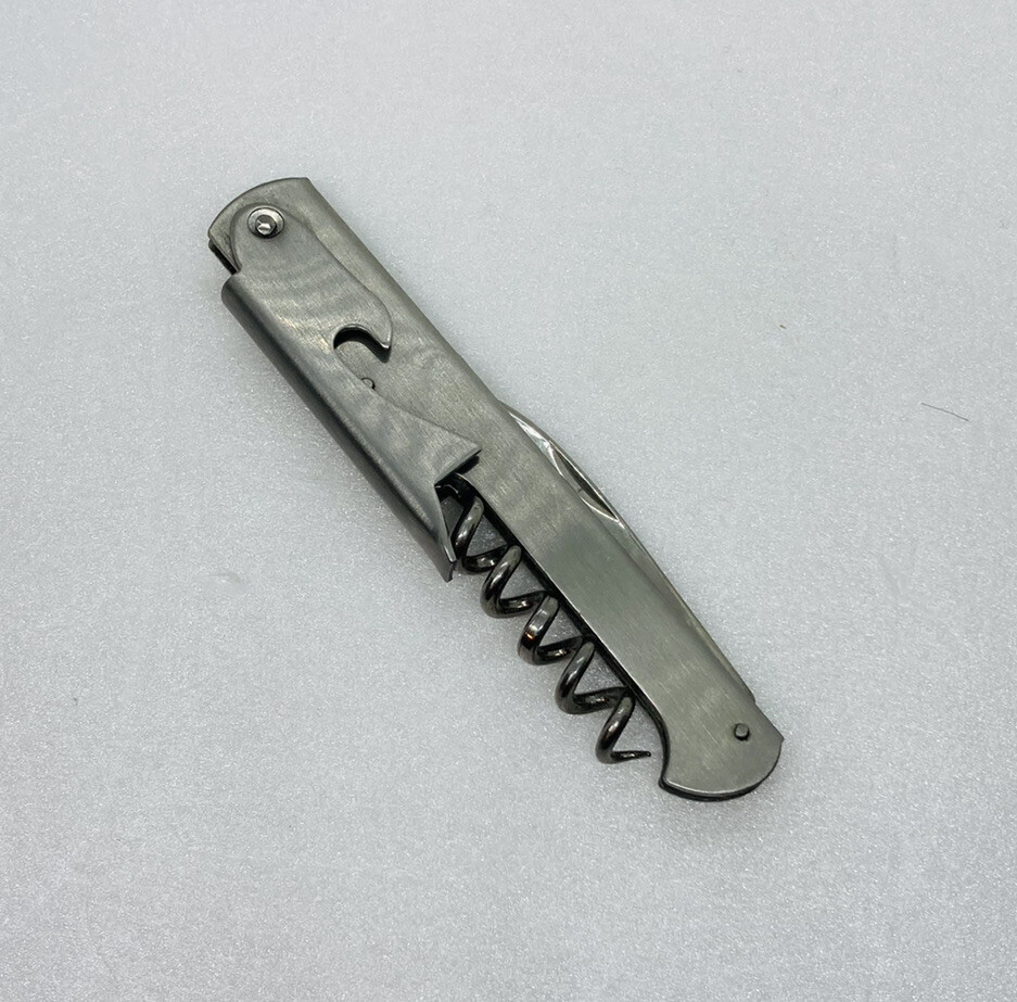 Vintage Solid Stainless Steel Beer Wine Bottle Opener Folding Knife 11
