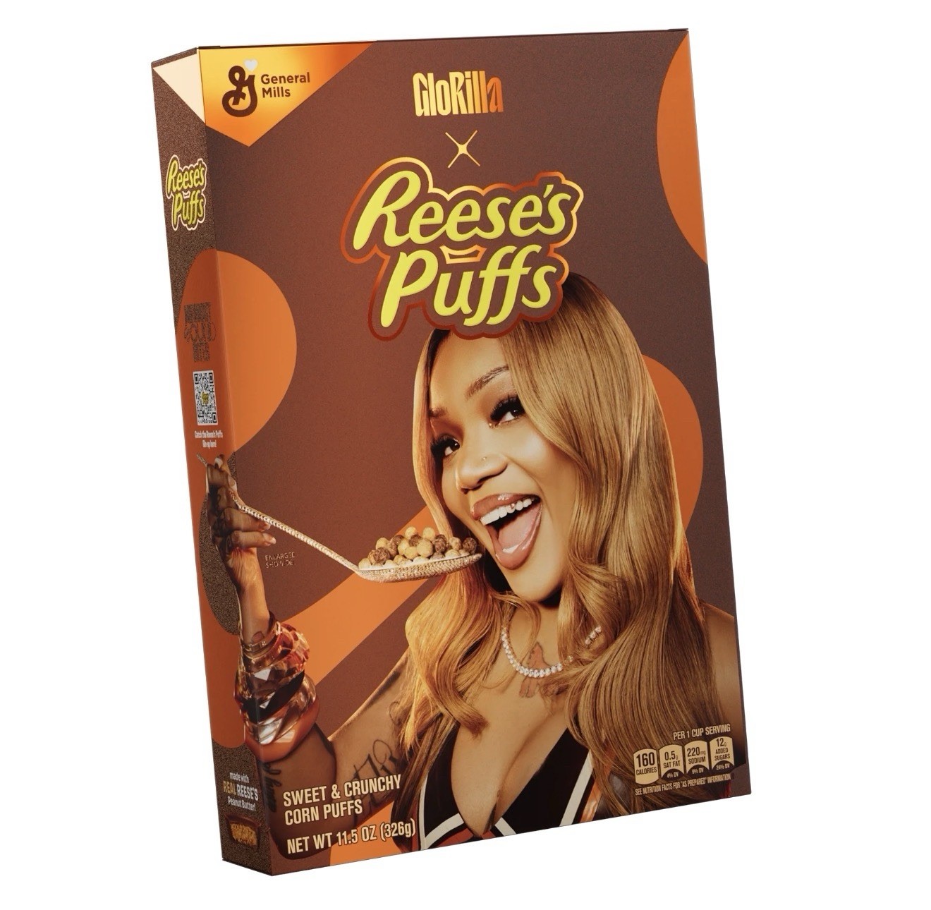 New Reese’s Puffs Limited Edition GloRilla x Reese\'s Puffs Cereal Box - Sealed