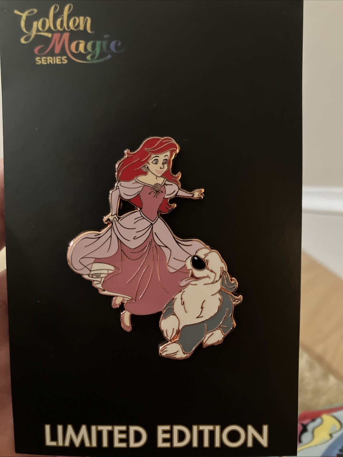 Disney Acme HotArt Pin - Best Friends - Ariel, Max LE 500 Rose Gold Disney Acme HotArt Pin - Best Friends - Ariel, Max LE 500 Rose Gold