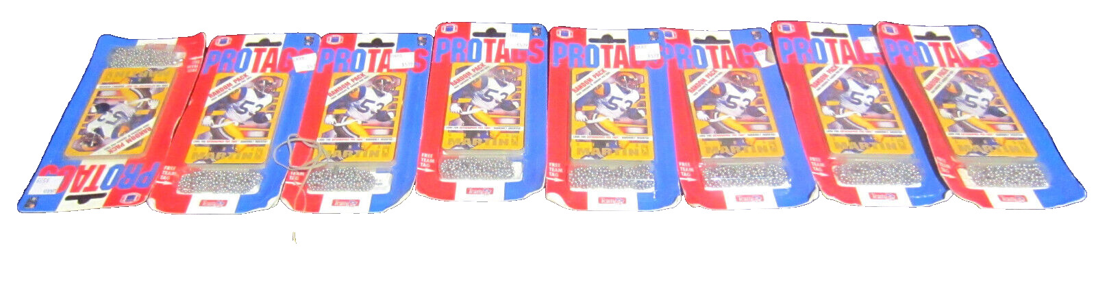 Lot of 8: NFL 1994 Pro Tags Random Packs of 6 Pro Tags Each – New/Sealed