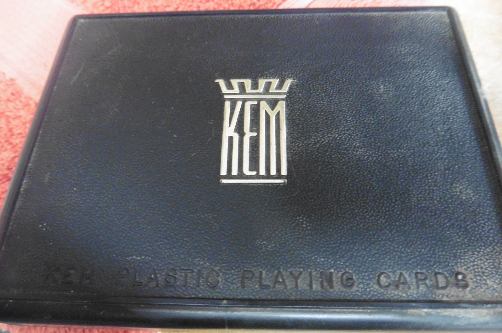 Vintage Kem Playing Cards Athens Greek 2 decks & case and joker Vintage Kem Playing Cards Athens Greek 2 decks & case and joker
